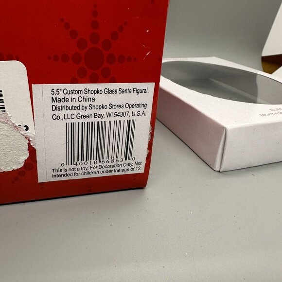 Krebs Glass Christmas Ornament, Santa in Box, European Inspired - Picture 6 of 8